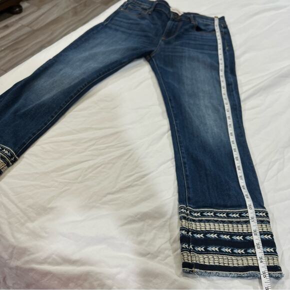 Driftwood Colette Straight Crop with Aztec Embroidered Cuff Med Wash 30 x 26 - Picture 12 of 16